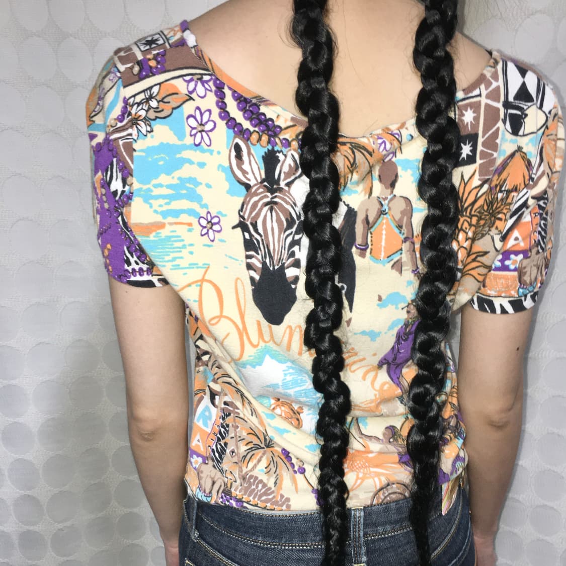 블루마린 비즈 반팔 티셔츠 상품이미지2