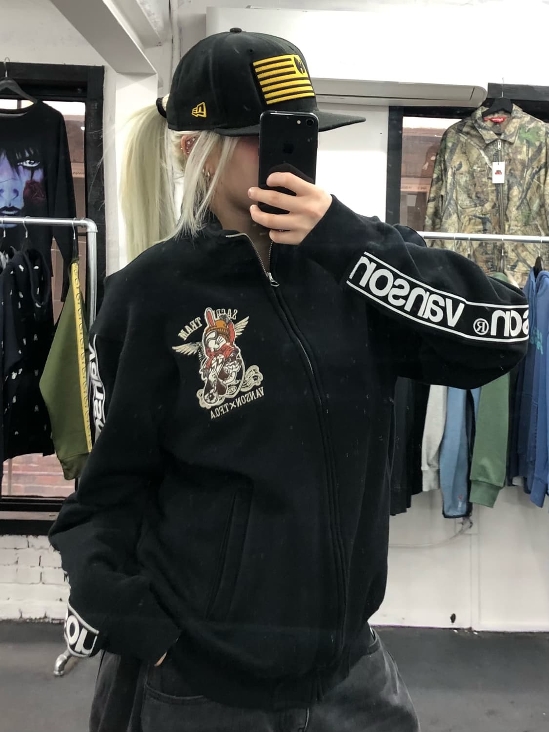 밴슨 레더 TFOA 사이드 로고 자켓 상품이미지5