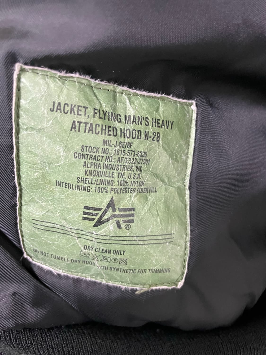 알파인더스트리 N2B 빈티지 퍼 야상 봄버자켓 항공점퍼 패딩 XL 상품이미지4