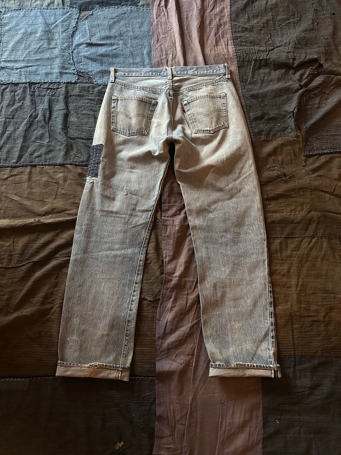 80s Levis 501 66후기 PatchWork Denim Pants 상품이미지5