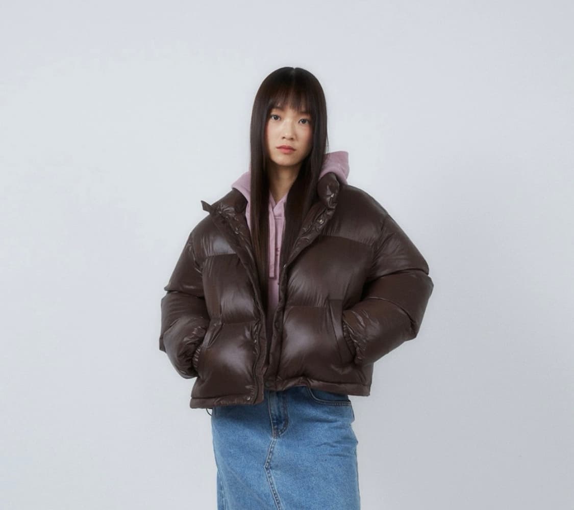 코드그라피 글로시 컬러링 크롭 푸퍼 상품이미지2