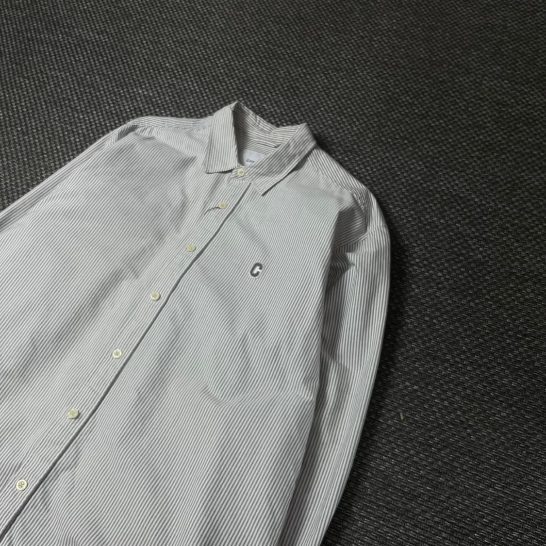 커버낫 그레이 스트라이프 긴팔 셔츠 XL 상품이미지5