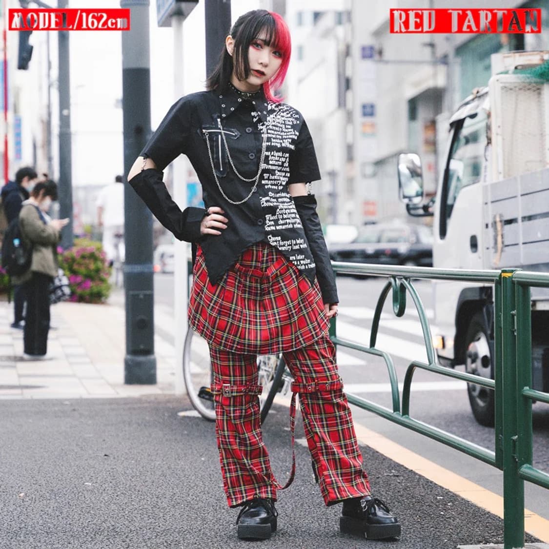Ac/dc rag bondage pants tatan red 상품이미지2