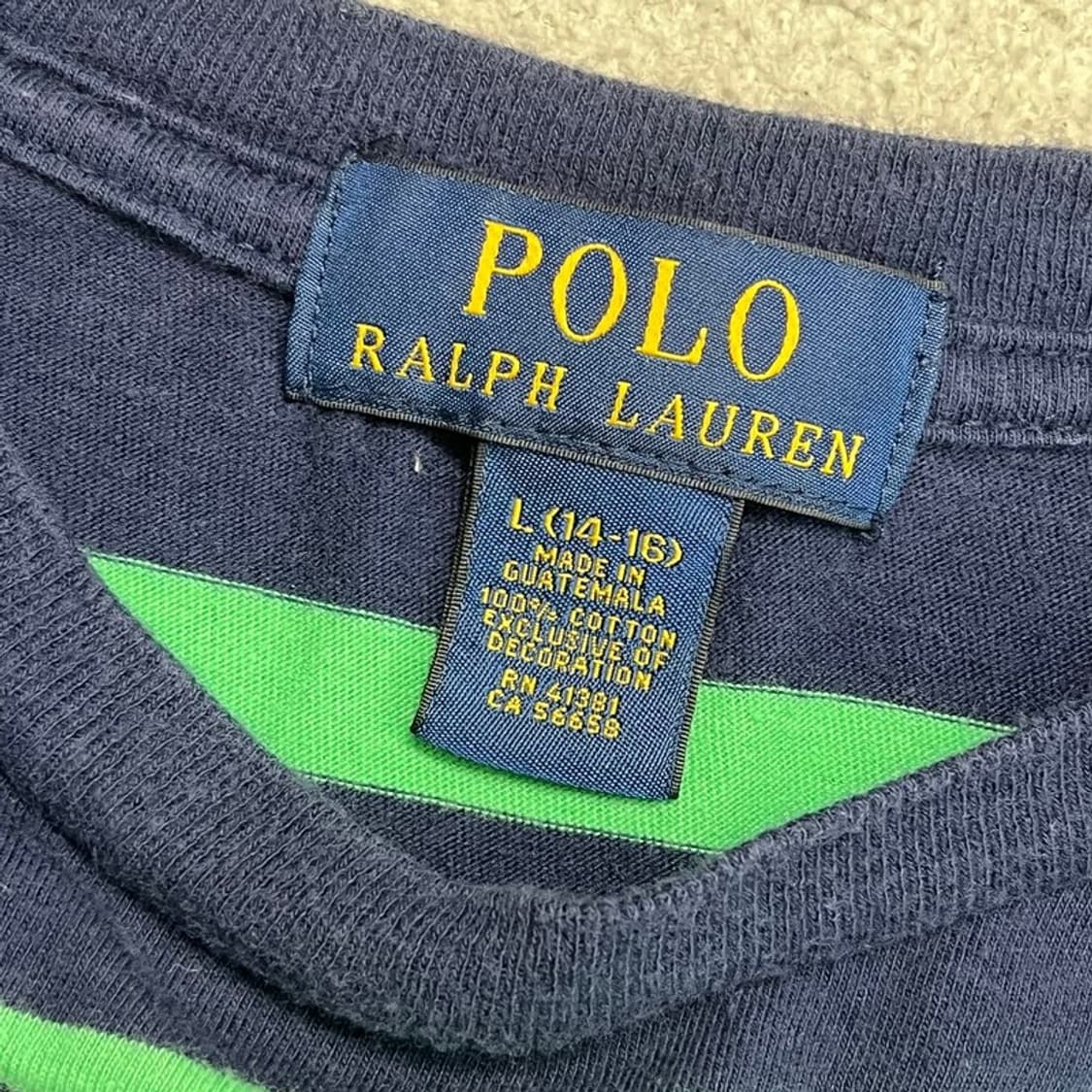 RALPH LAUREN 스트라이프 롱슬리브 네이비 L 상품이미지3