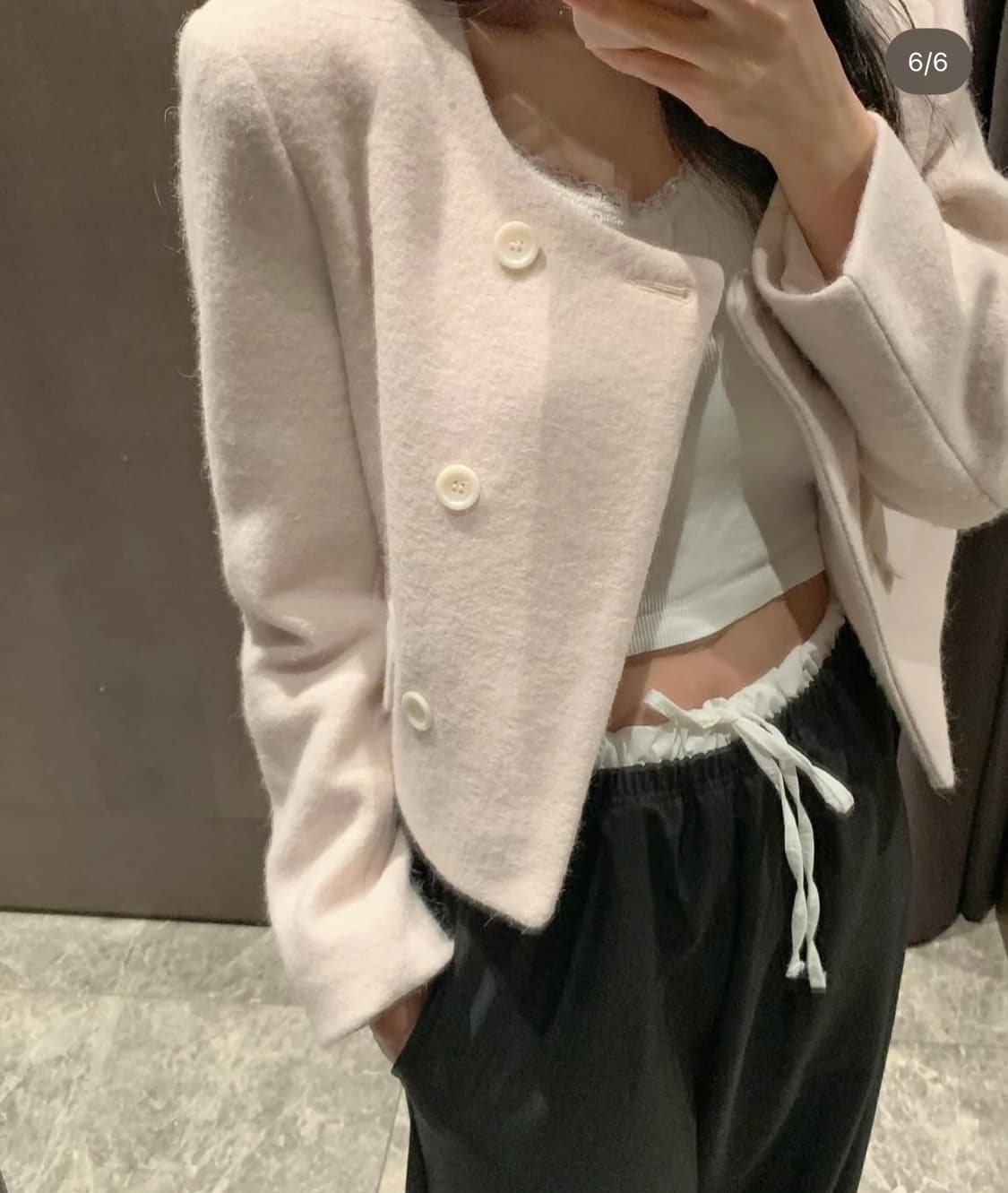 샵미네트 모네 자켓 핑크 구버전 상품이미지5