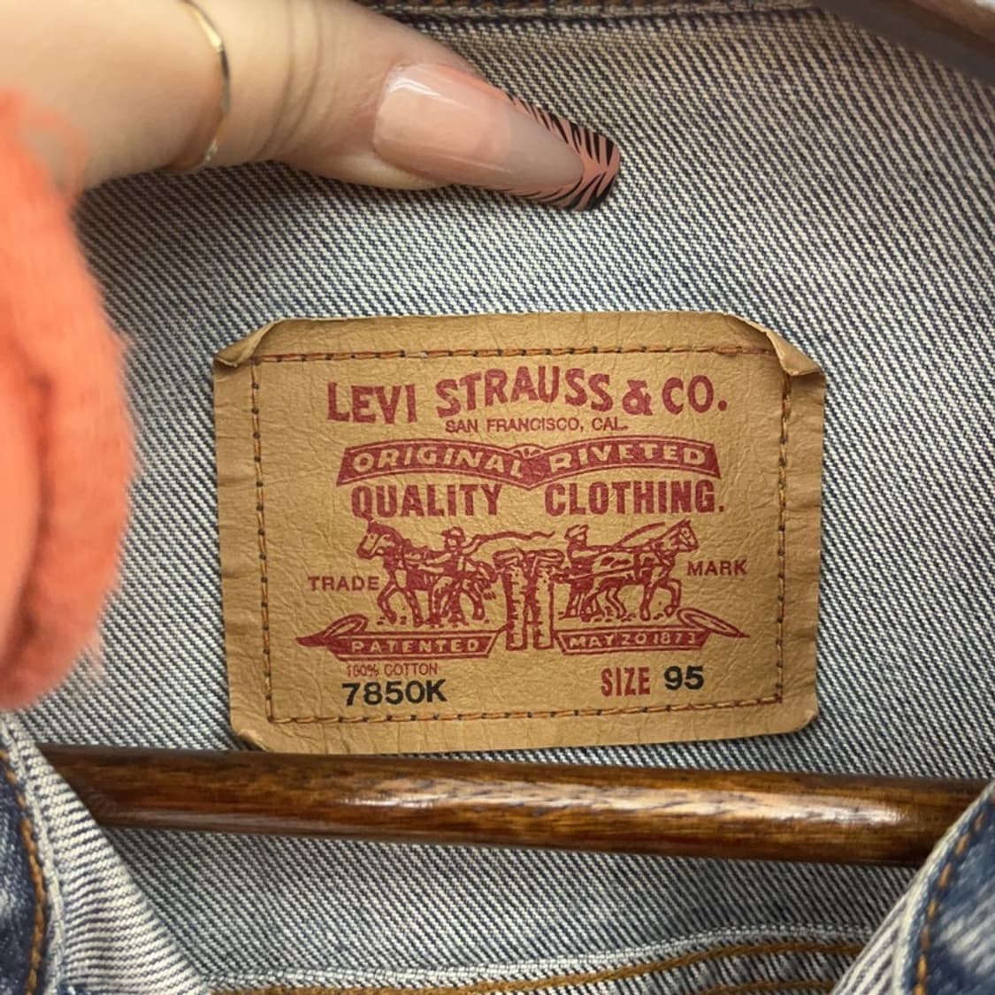 리바이스 7850K 빈티지 워싱 트러커 데님 자켓 95 C08286 상품이미지5
