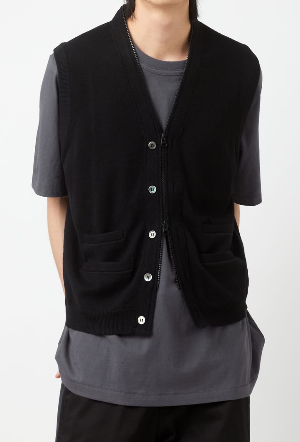 해칭룸 full zip knit vest 4 상품이미지2