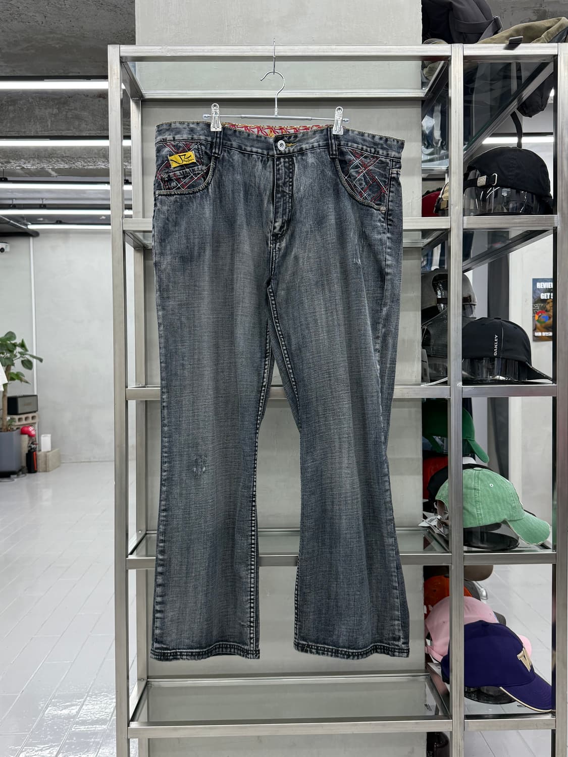 페페 진스 00s 그래픽 와이드 블랙 데님 팬츠 상품이미지3
