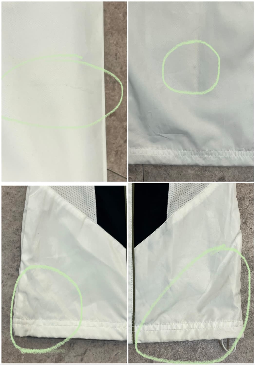 디아도라 배색 바람막이 화이트 110 #csz3746 상품이미지7