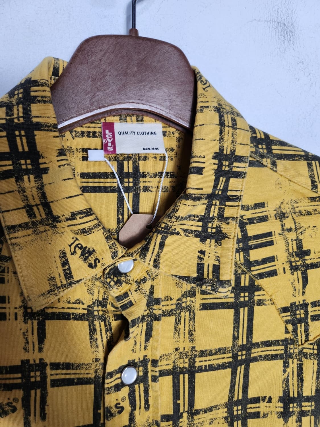 M 리바이스 옐로우 웨스턴 체크 셔츠 상품이미지2
