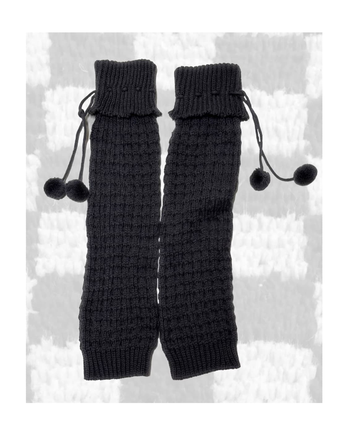 그레이 폼폼 레그워머 상품이미지1