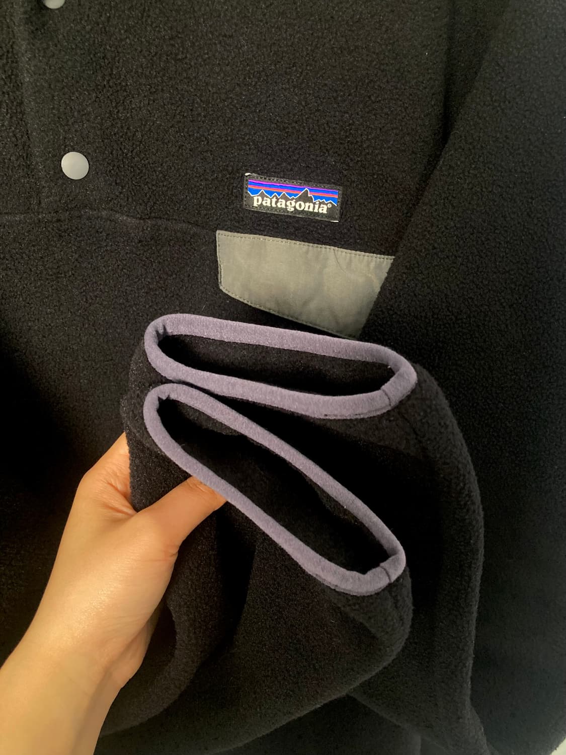 파타고니아 신칠라 풀오버 블랙/그레이 (XXL) 새상품급 상품이미지4