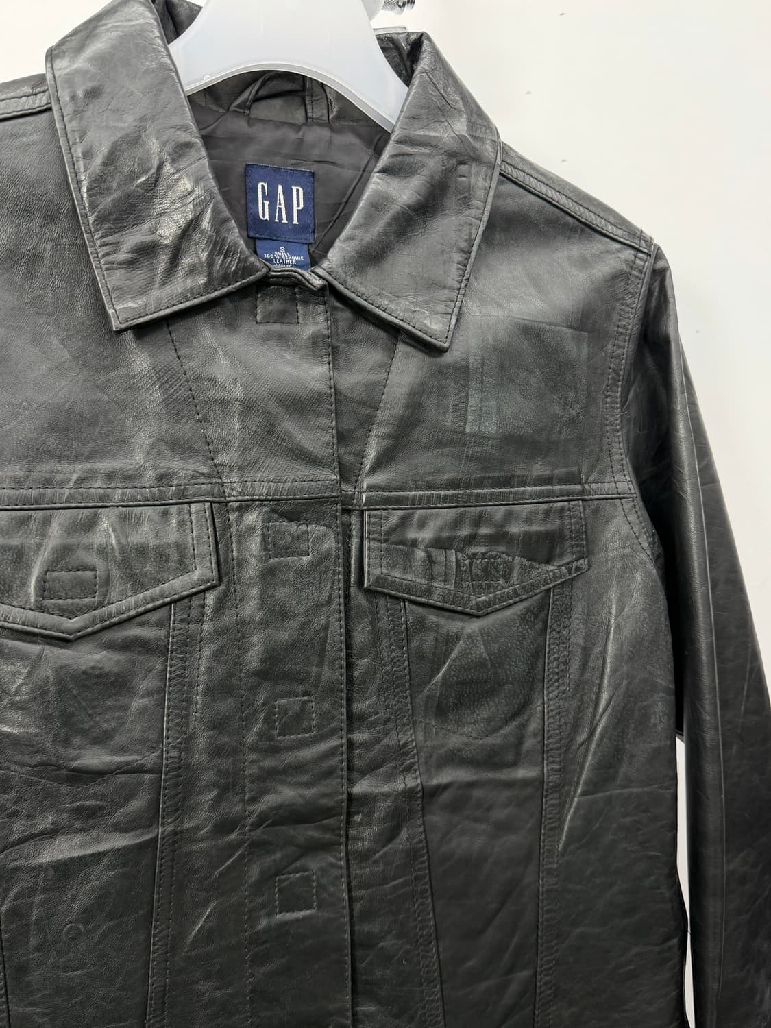 Early 2000s GAP Minimal Leather Jacket 상품이미지6