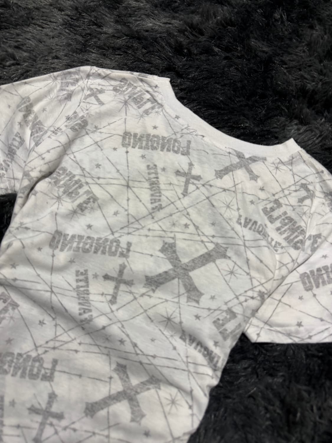 해골&레터링 프린팅 Y2K 반팔 상품이미지7