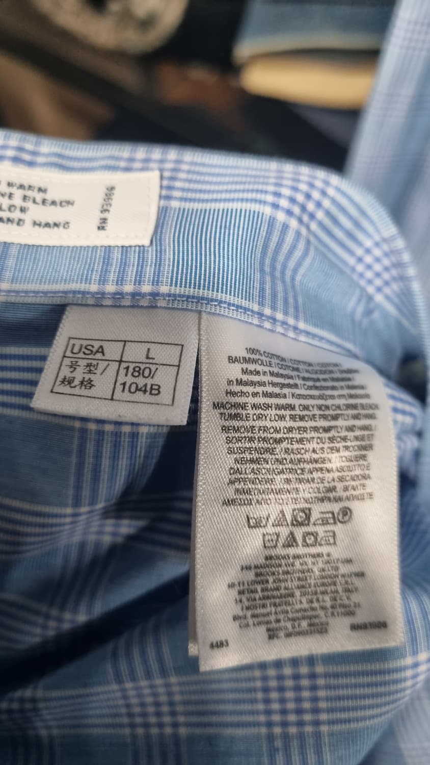 브룩스브라더스)) 깔끔한 셔츠 남방 110(표기 라지) 상태매우좋음 상품이미지4