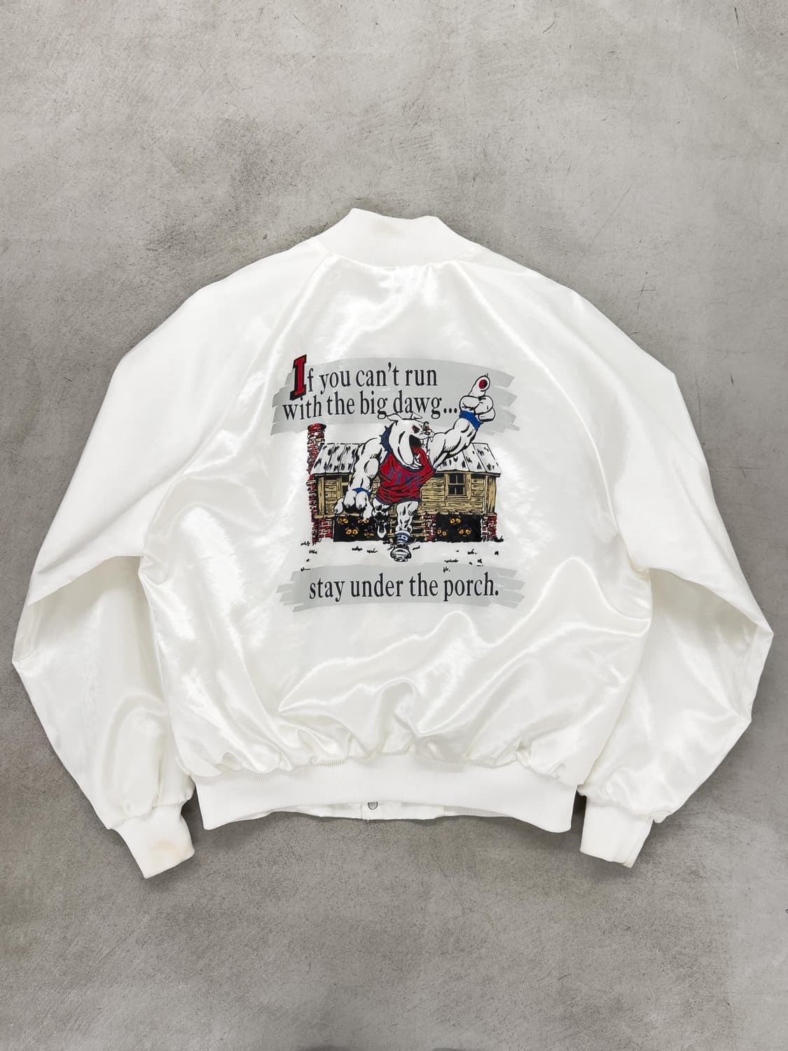 90s USA 새틴 스타디움 자켓 상품이미지2