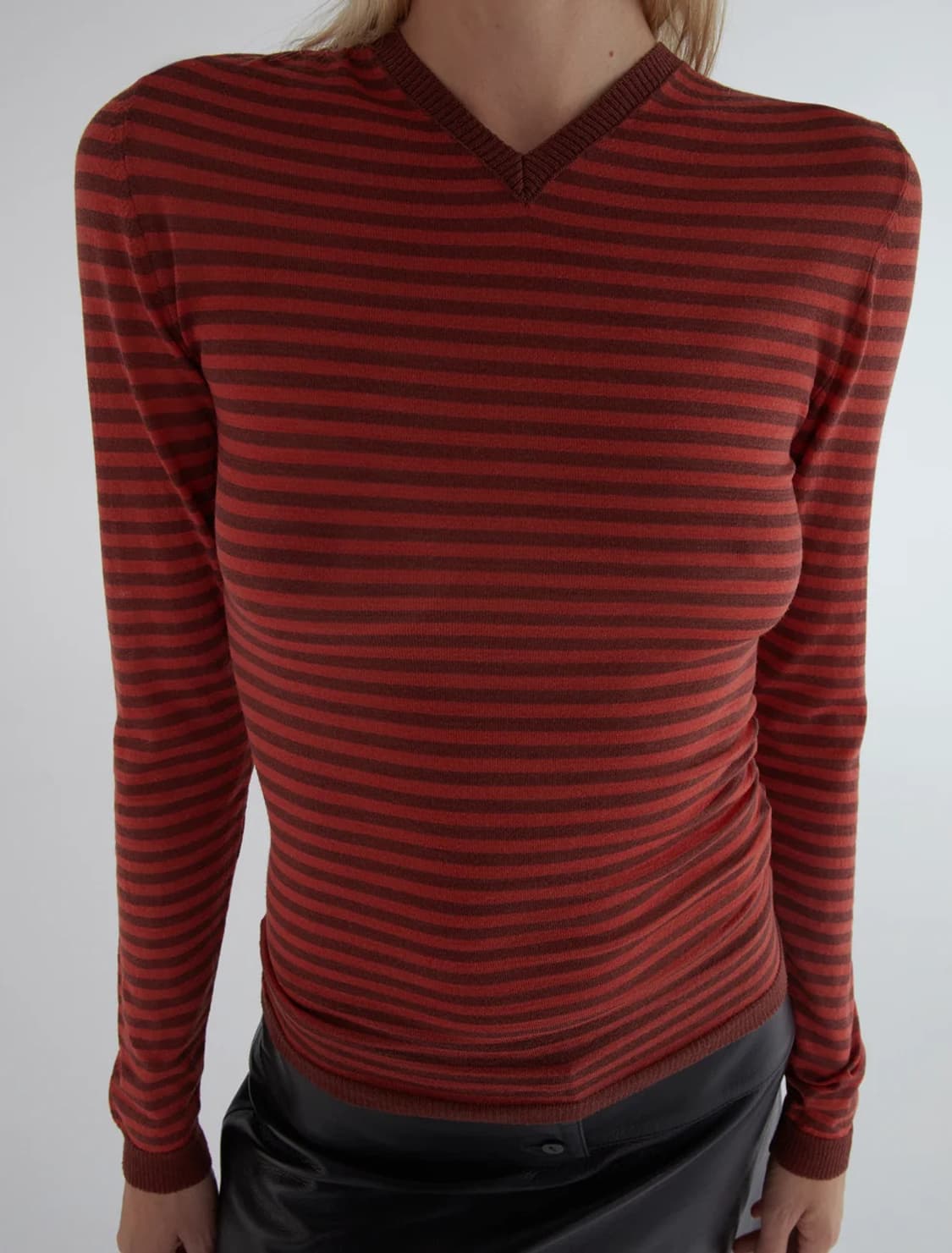 [S,M]팔로마울 Iglú 스트라이프 니트/레드 상품이미지3