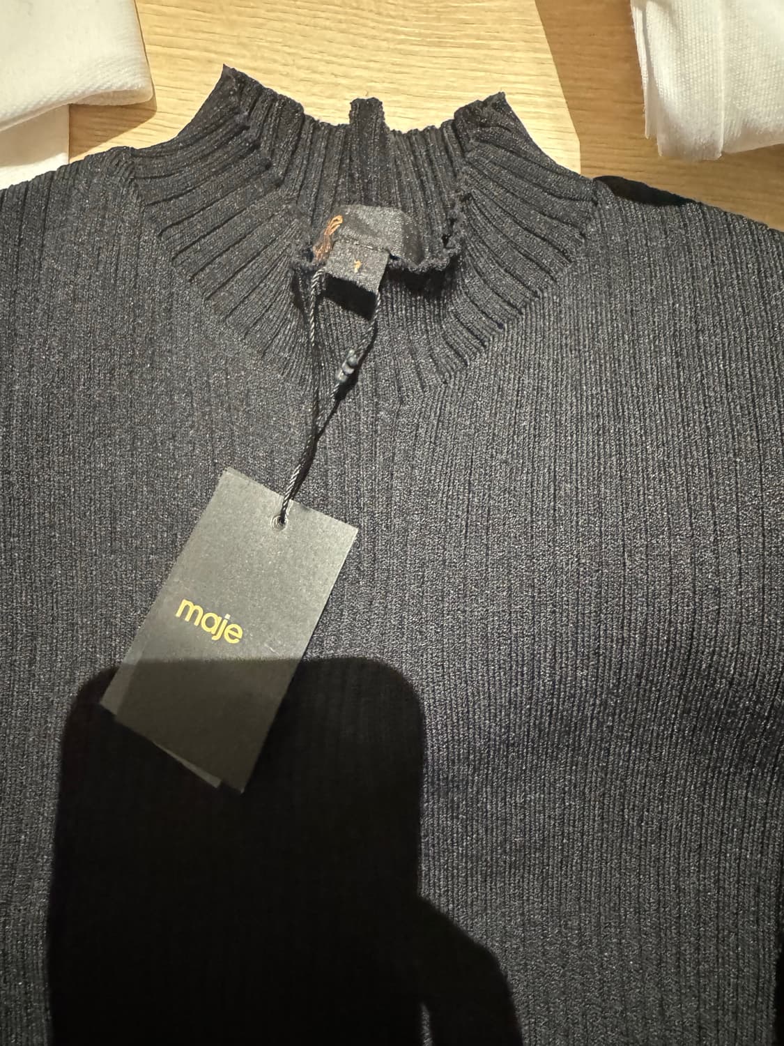 마쥬 니트 크롭탑 리본 hazi 상품이미지1