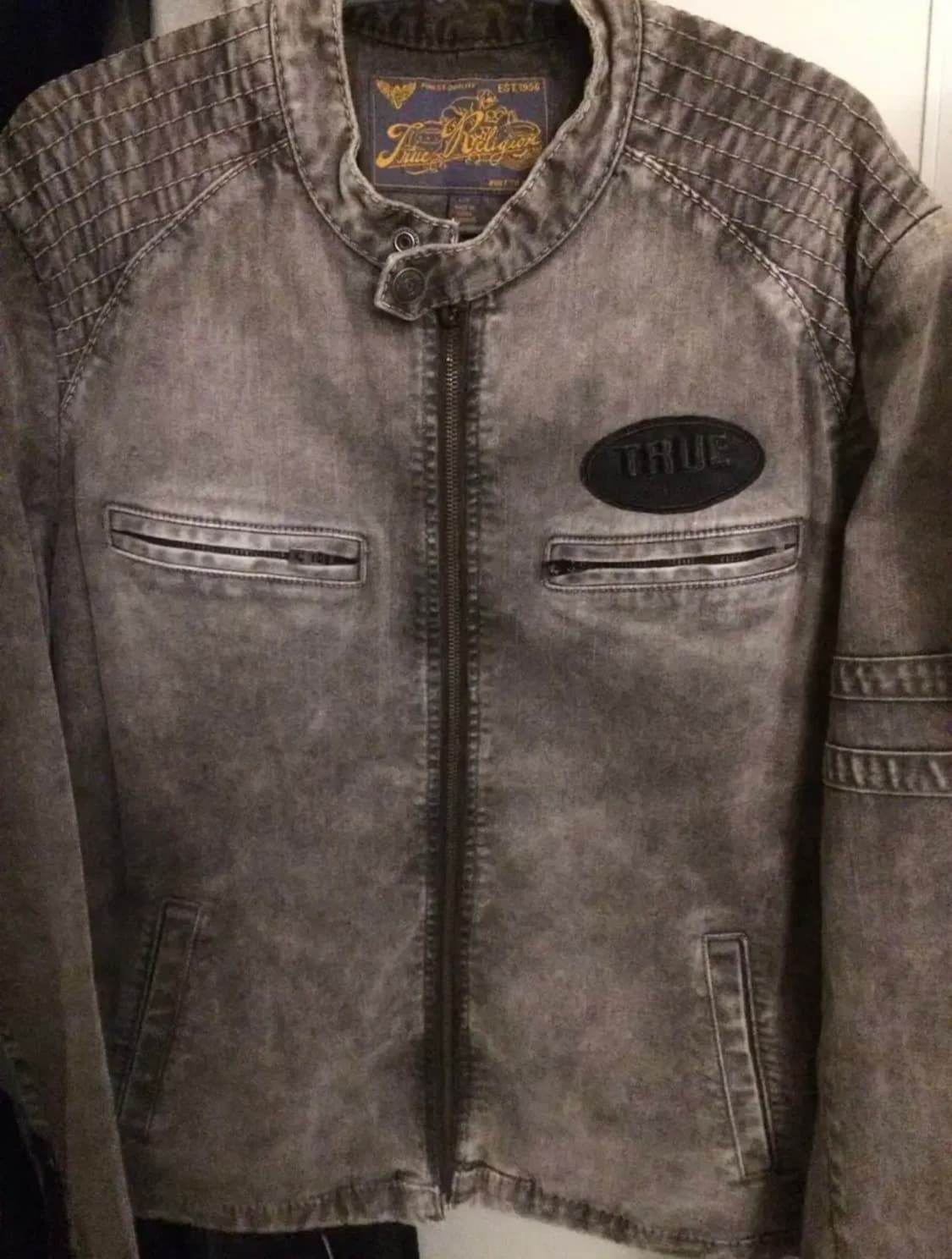 트루릴리전 워싱 데님 바이커 자켓 상품이미지2