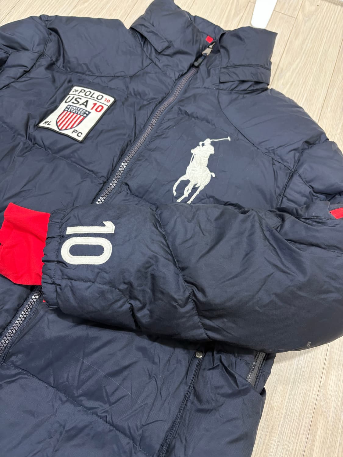 폴로 랄프로렌 빅포니 성조기 패딩 네이비 상품이미지3