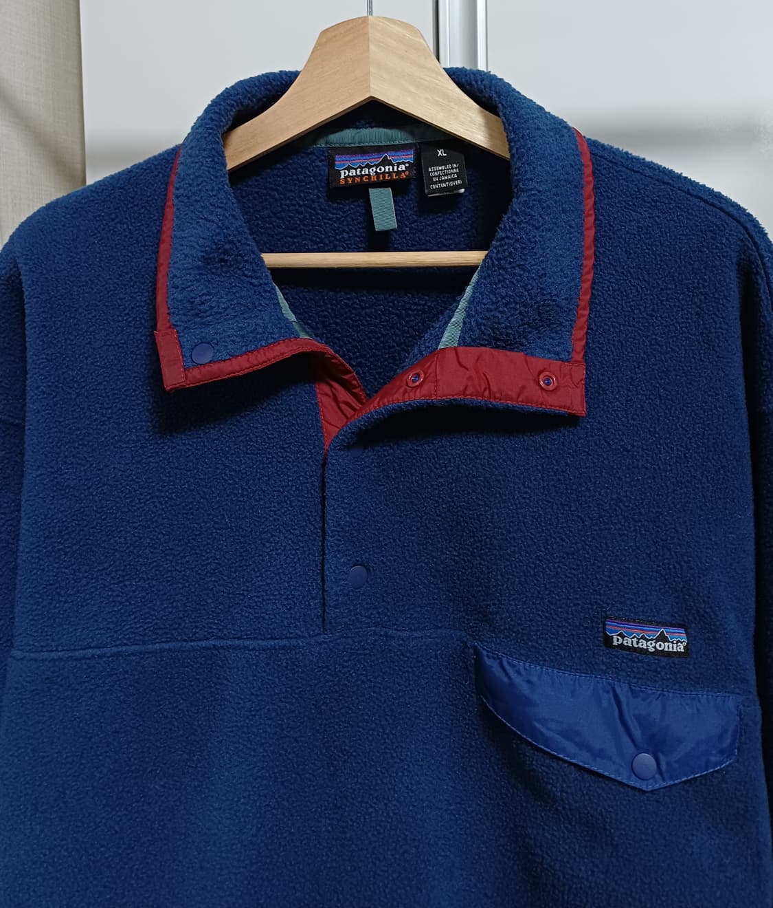 🇯🇲 파타고니아 신칠라 스냅티 - 딥 블루 / 버건디 상품이미지2