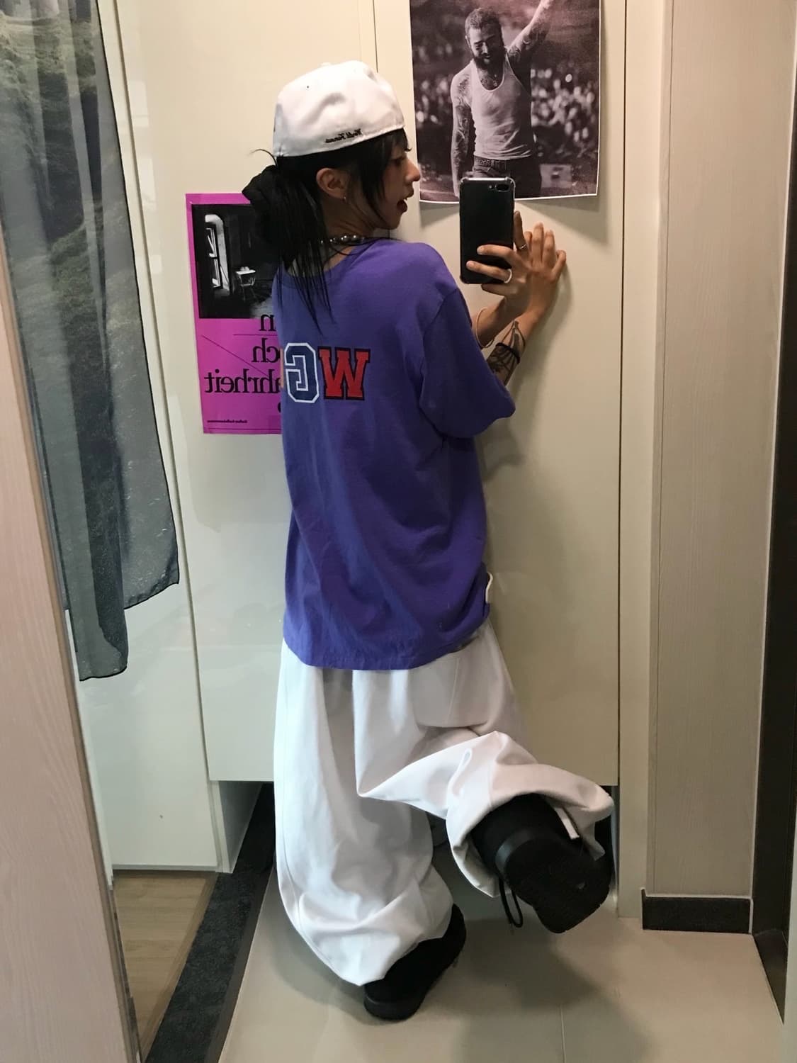 Bape Shark Big Printing Purple T-shirt 상품이미지4