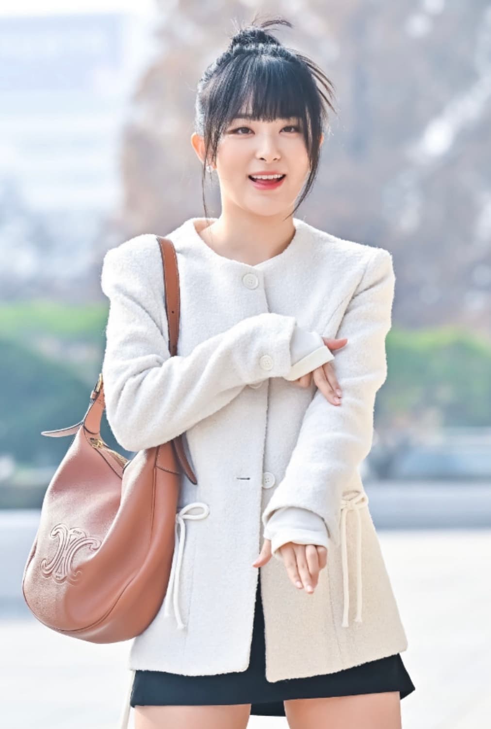 택O) [s] 더티스 포켓 리본 디테일 트위드 자켓 아이보리 상품이미지4