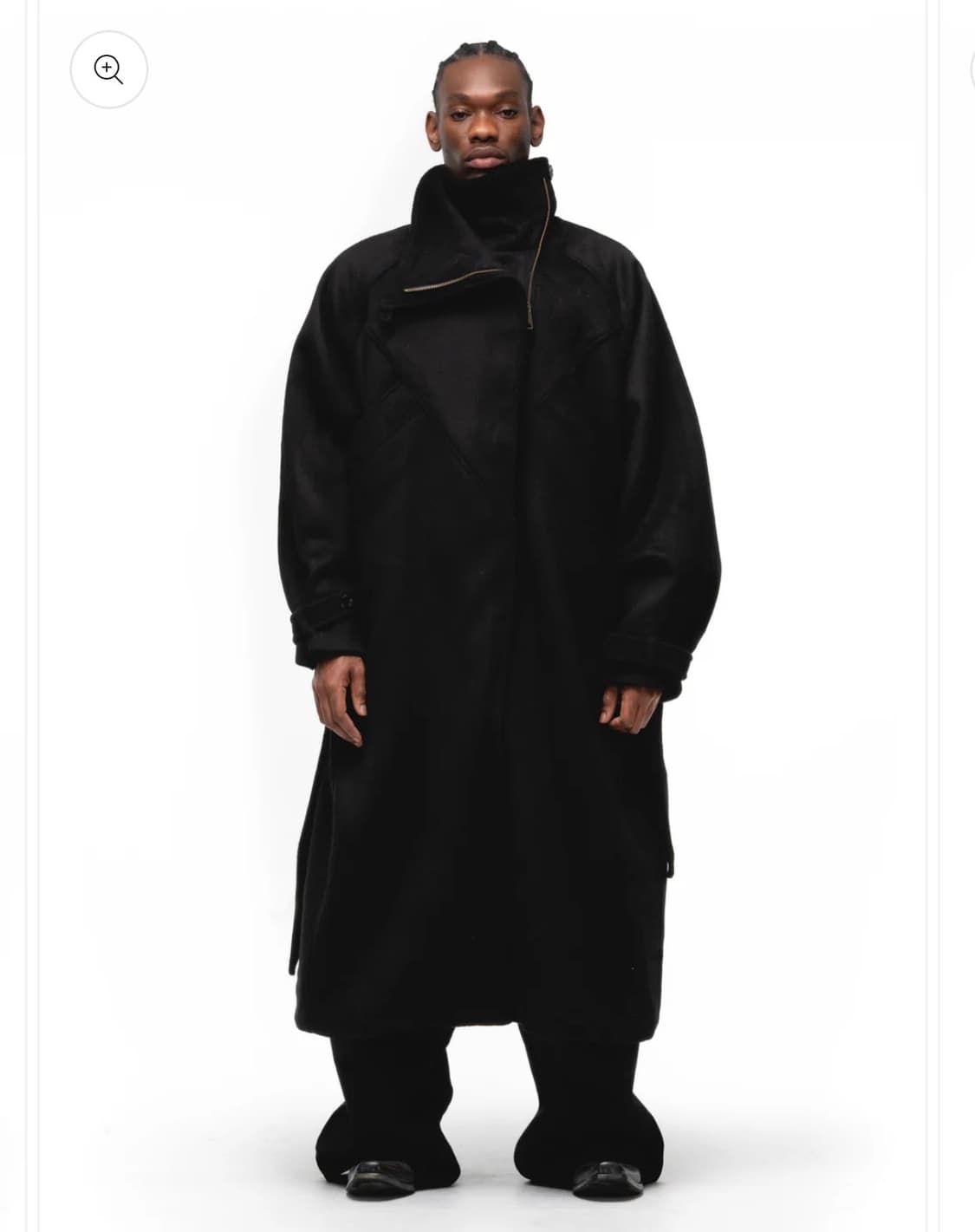 NO/FAITH STUDIOS WOOL COAT BLACK 상품이미지3