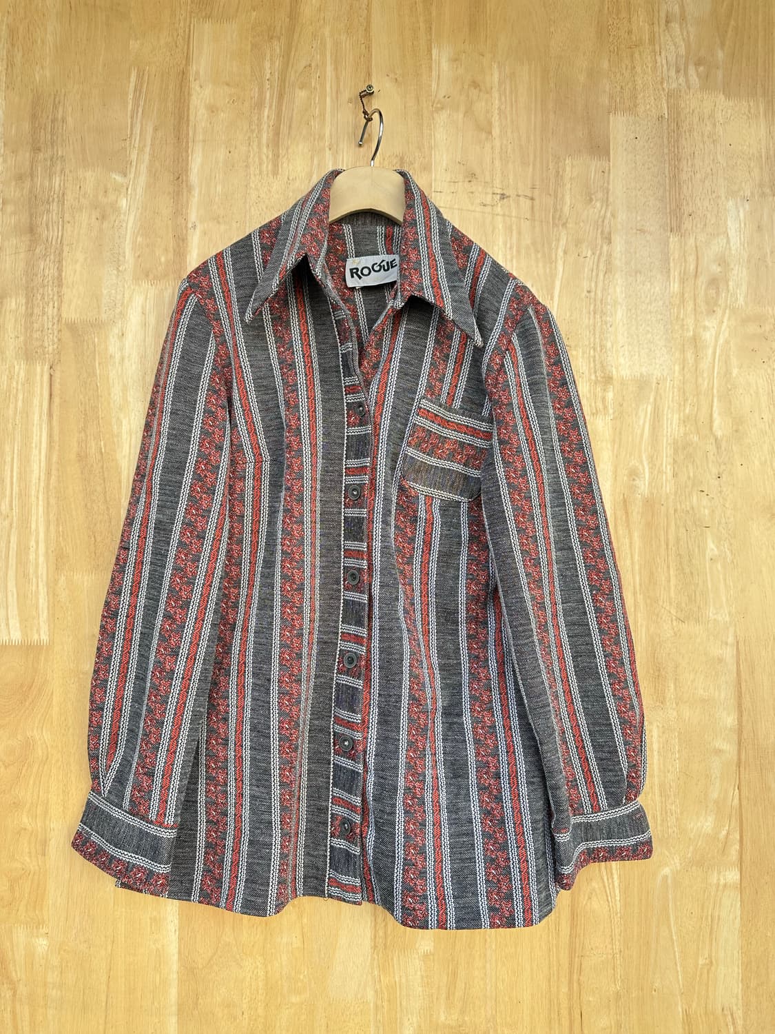 70‘s 패턴 빈티지셔츠 상품이미지1