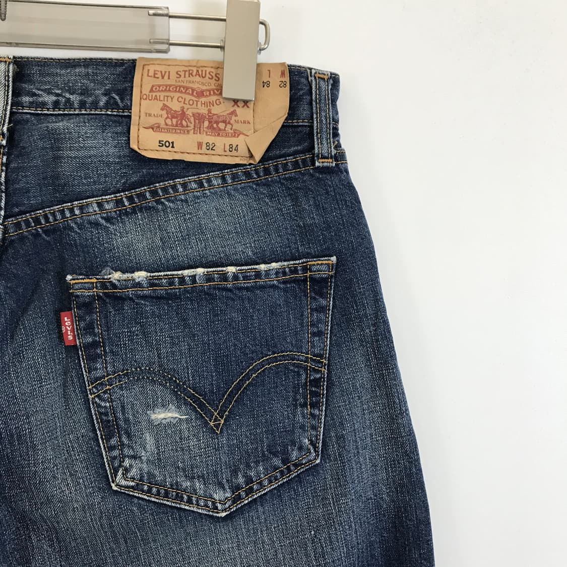 리바이스 00s 501 워시드 데님 청바지 [31-32] 상품이미지4