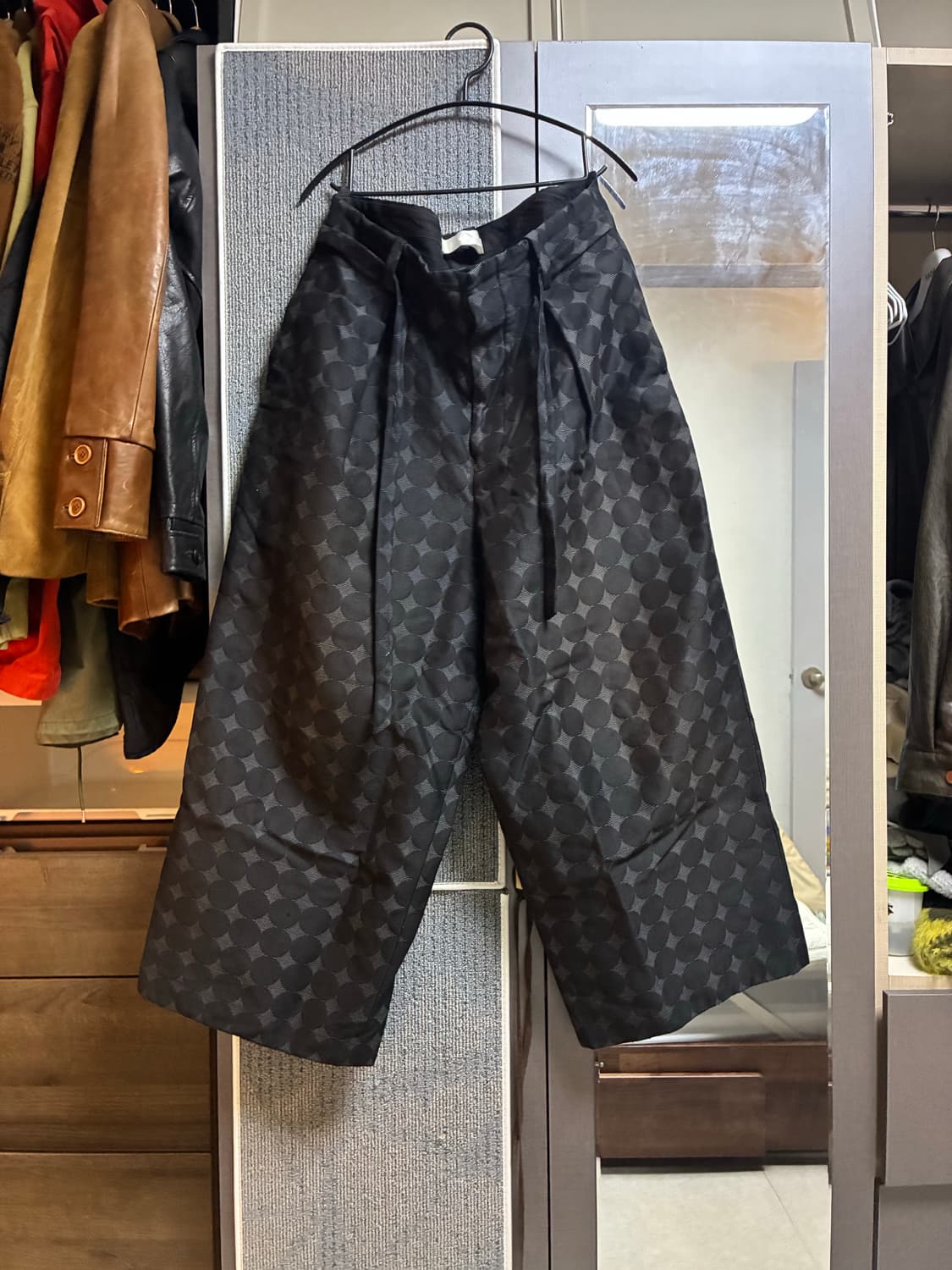 도쿄컬렉션브랜드 에토센스 도트패턴 와이드 팬츠(30-32) 상품이미지1