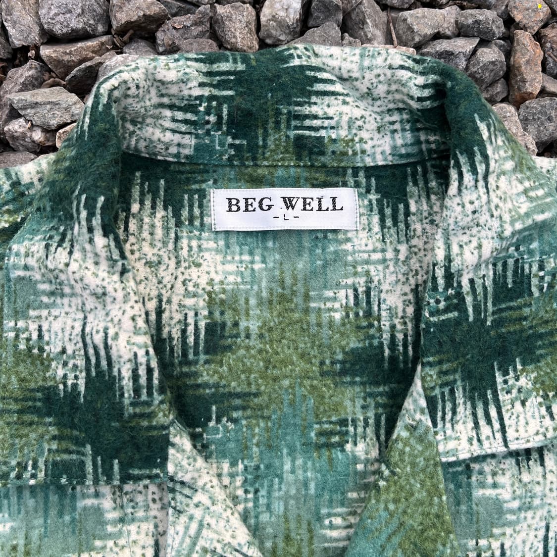 BEG WELL 코튼100 패턴 셔츠 (실측확인) 상품이미지2