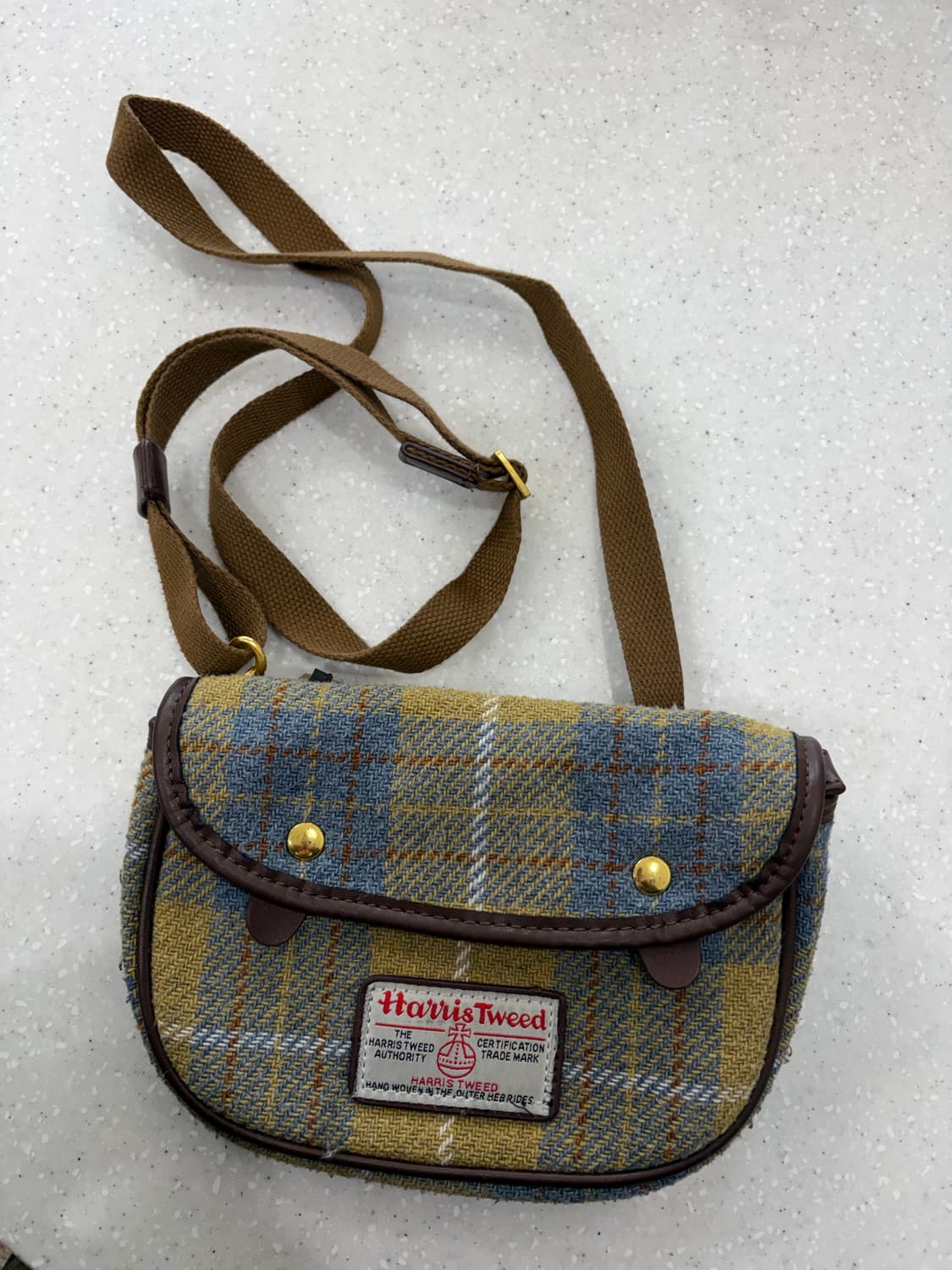 96. 해리스트위드 체크 미니 크로스백 상품이미지1