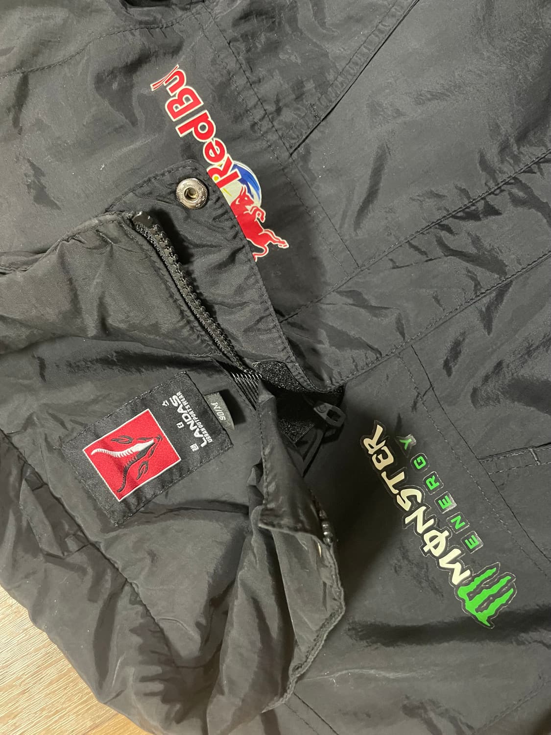 랜더스 아라이 레드불 몬스터 베릭 블랙 바이크 패치 자켓 상품이미지3