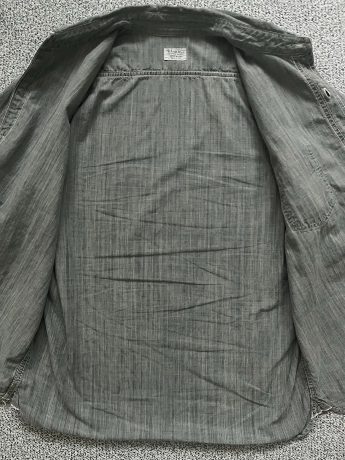 타임원클로딩 엣라코 그레이 워크 셔츠 15 1/2 상품이미지3