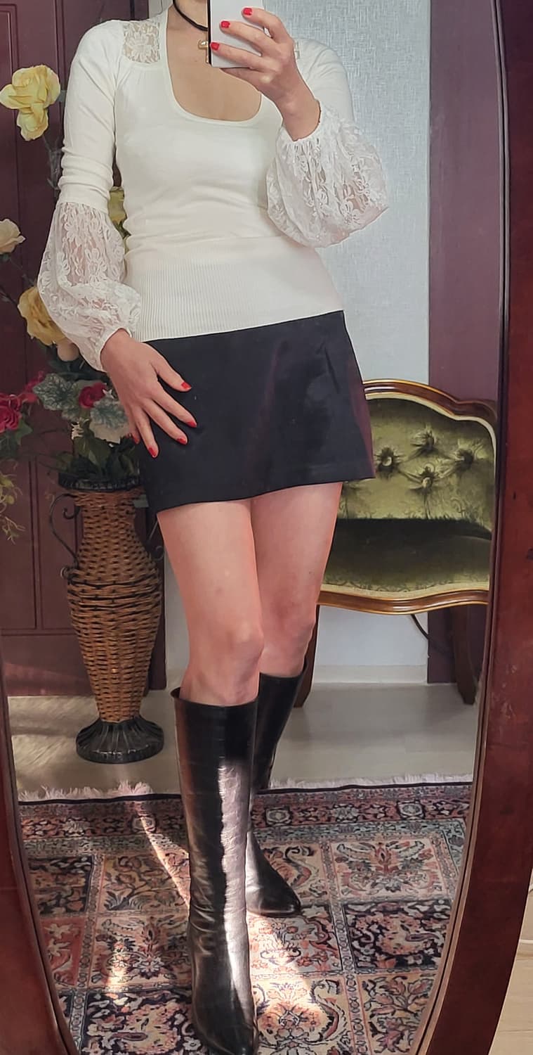 프랑스 모르간 레이스 소매 니트  상품이미지5