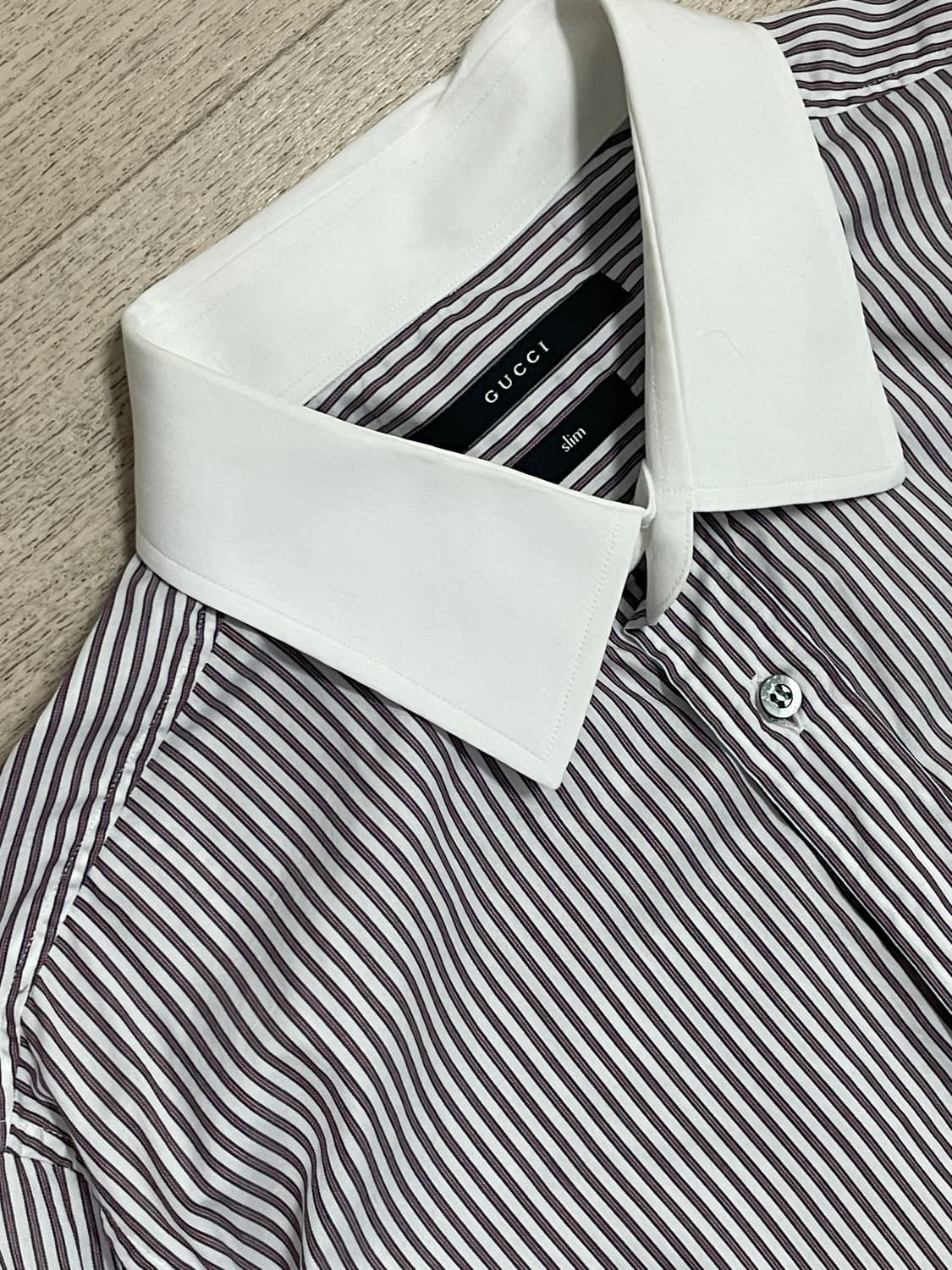구찌 슬림핏 스트라이프 셔츠(정품) 상품이미지3