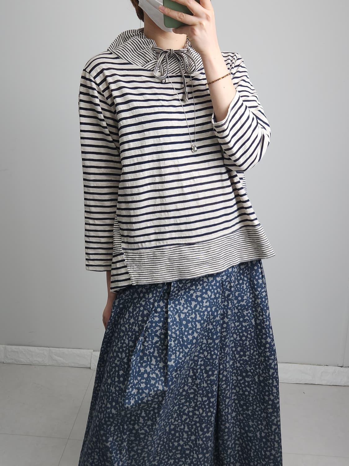 스트라이프 셔링 롱 슬리브 상품이미지2