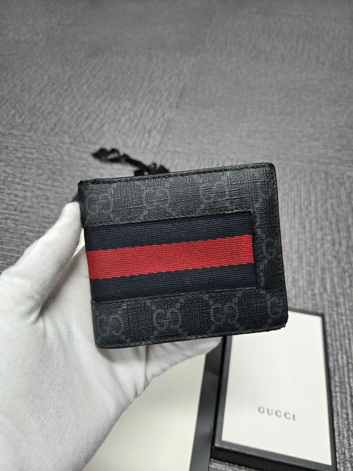 [특가][정품] 구찌 웹삼선 반지갑 상품이미지1