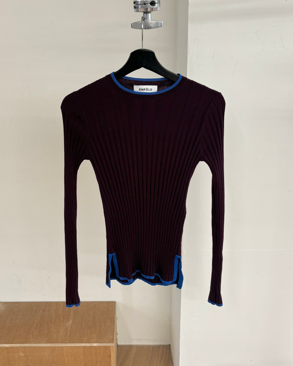 엔폴드 버건디 울 니트 상품이미지1