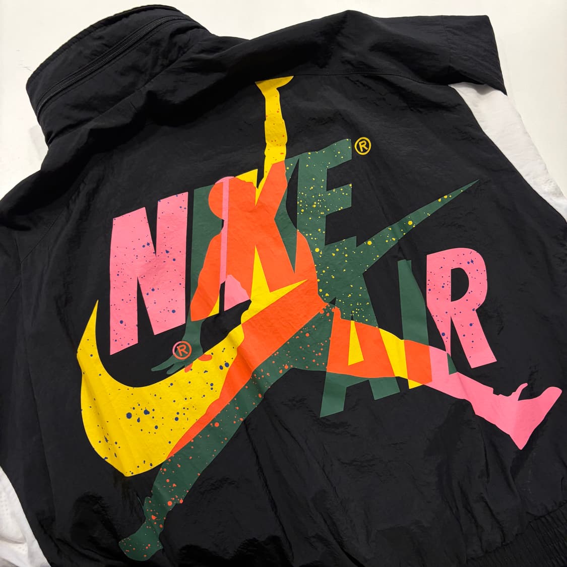 [S] 나이키 에어 조던 블랙 나일론 바람막이 자켓 D685 상품이미지9