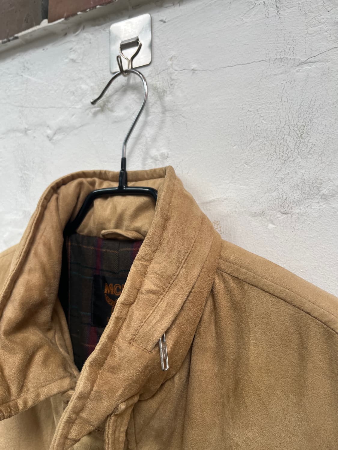 MCM 스웨이드 포켓 브라운 누빔 집업 자켓 M 상품이미지10