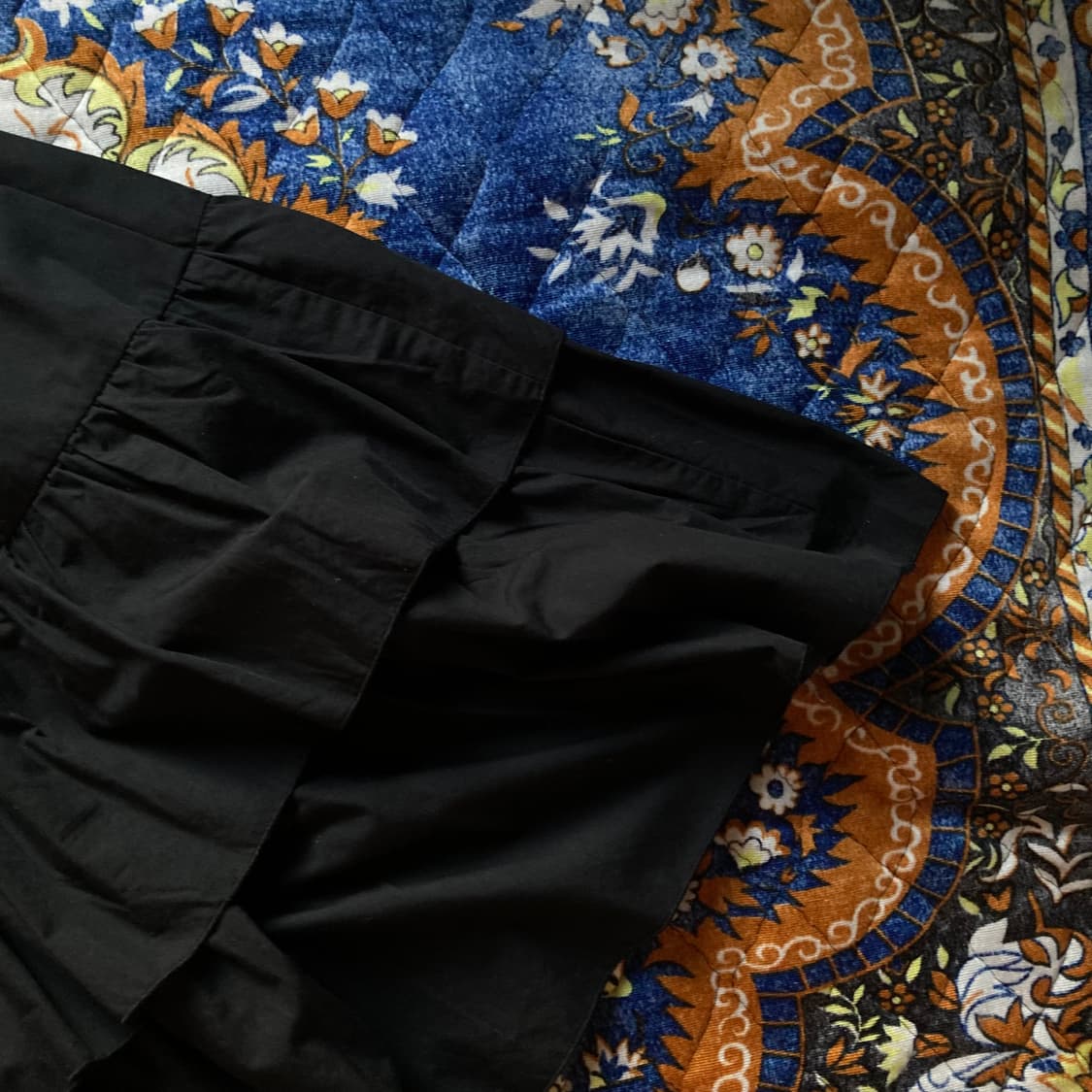 블랙 플리츠 캉캉 프릴 백 리본 레이어드 베스트 원피스 상품이미지5