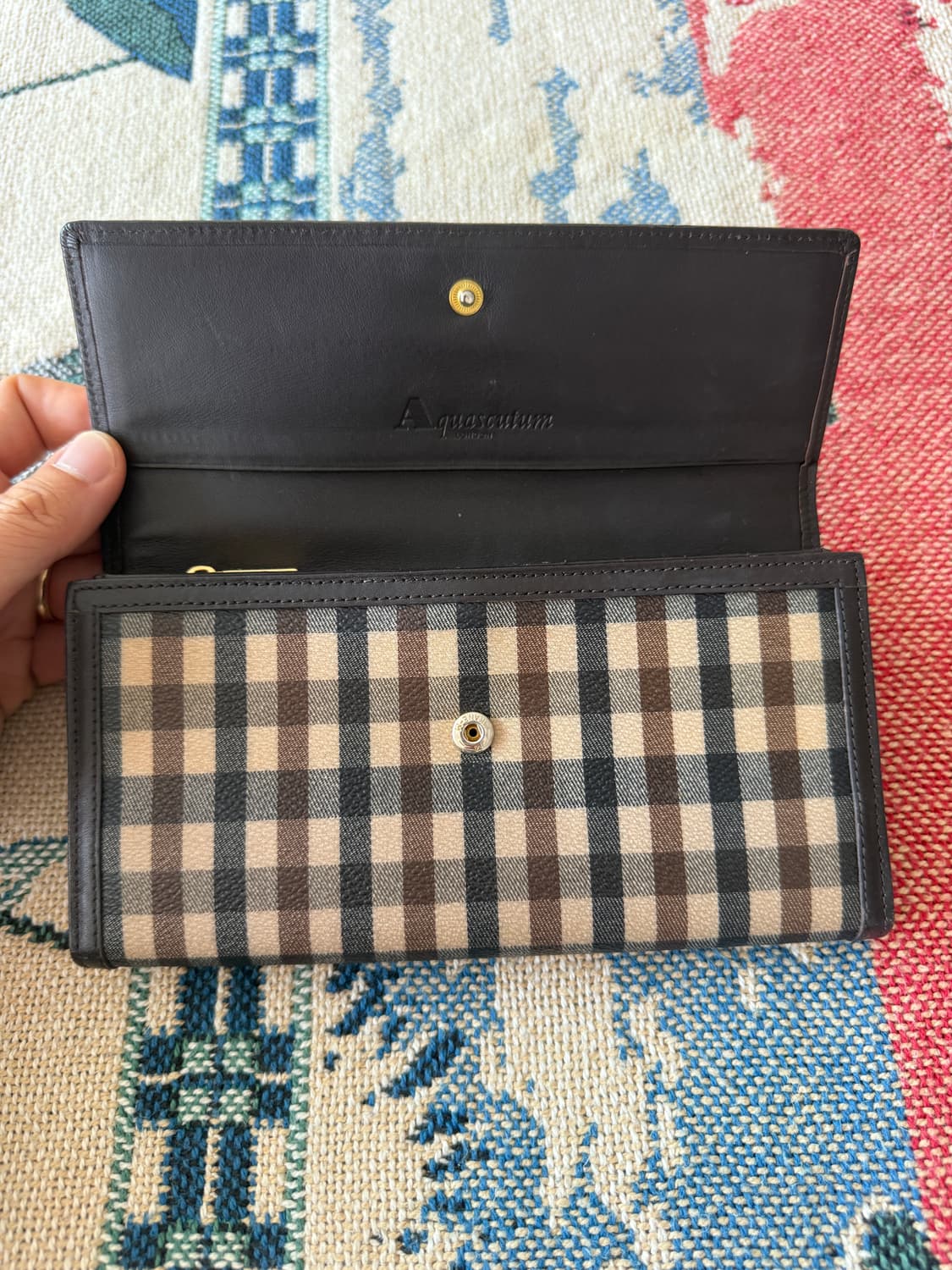 아쿠아스큐텀(Aquascutum) 체크 장지갑 상품이미지5