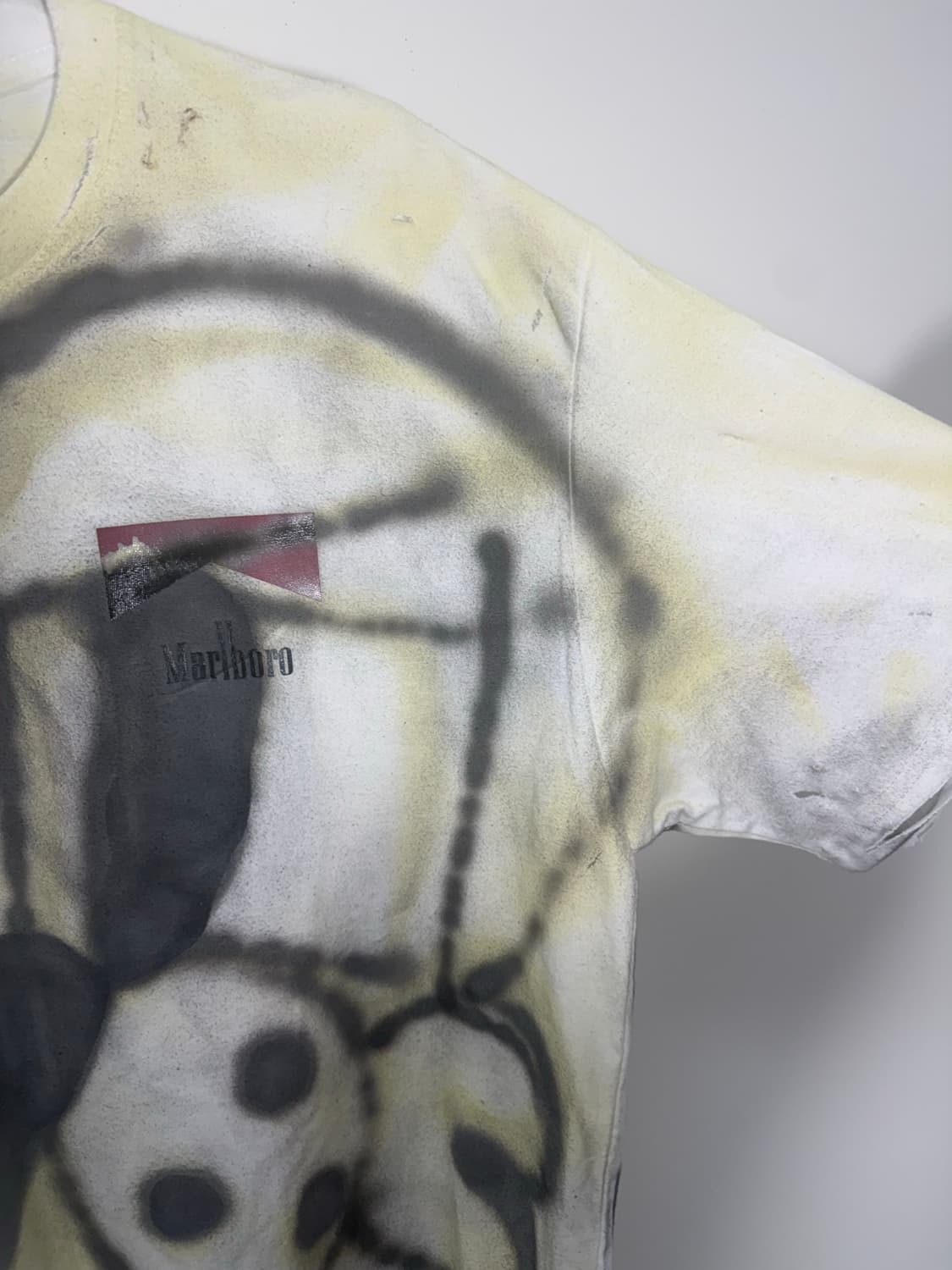 치토 그래피티 프린팅 커스텀 다스트레스드 데미지 반팔  상품이미지5