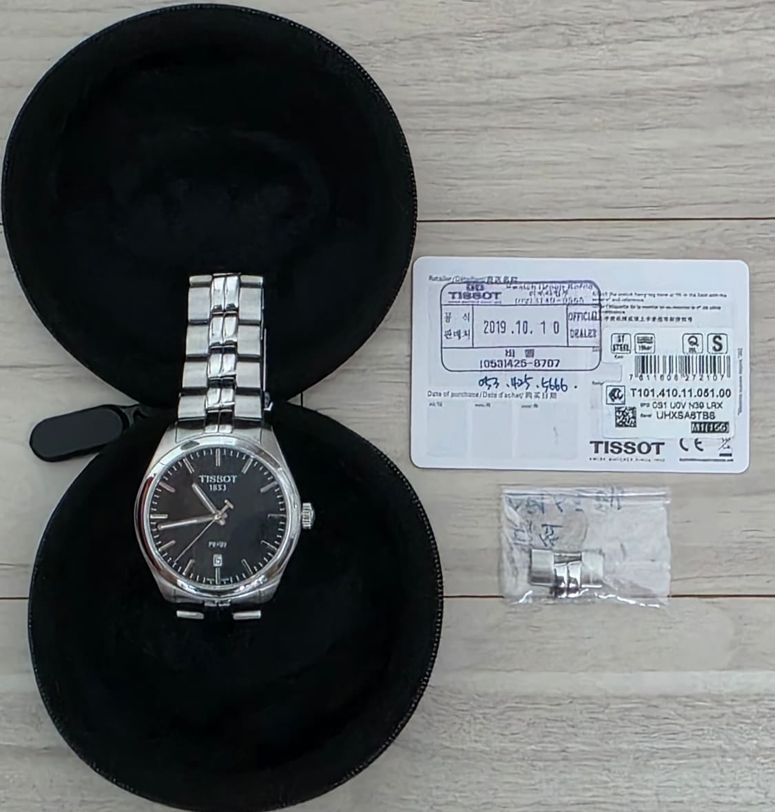 티쏘 (TISSOT) PR100 블랙 쿼츠시계 (보증서포함) 상품이미지2