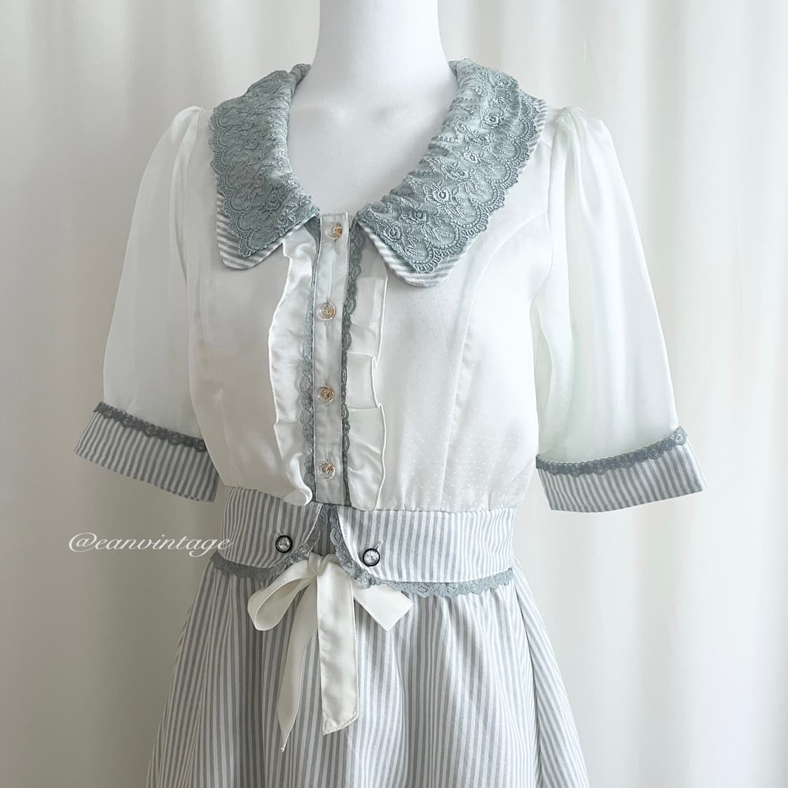 Axes Femme dusty blue lace one-piece  상품이미지2