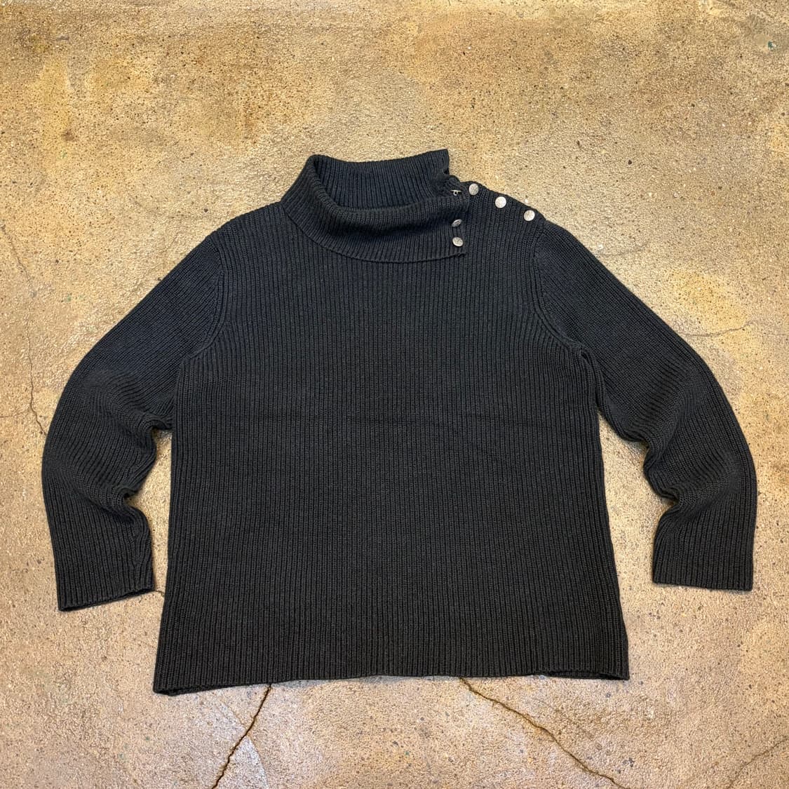 새상품급 90s USA 빈티지 폴로 랄프로렌 터틀넥 단추 니트  상품이미지1