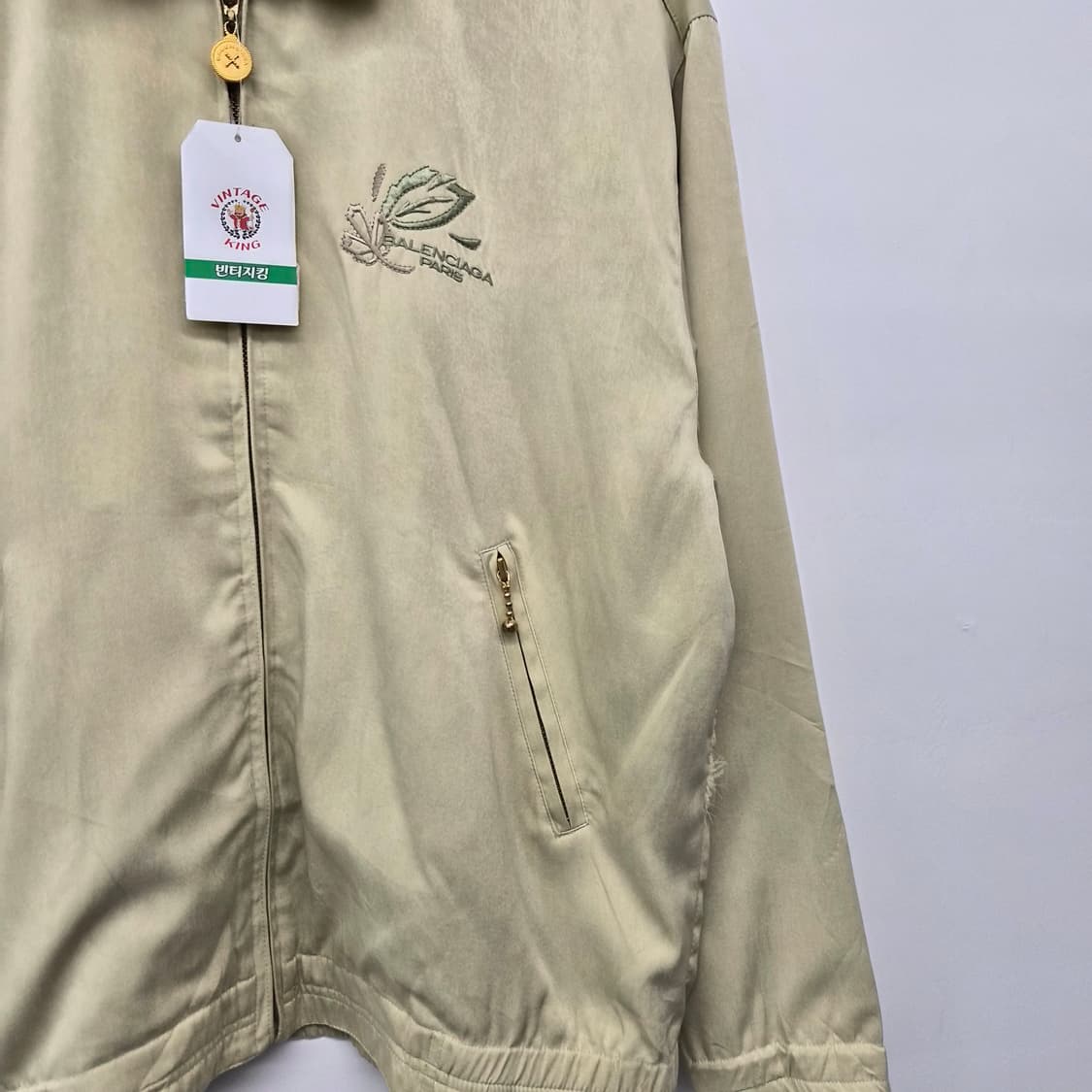 발렌시아가 봄버 자켓 베이지 남여공용 L 상품이미지2