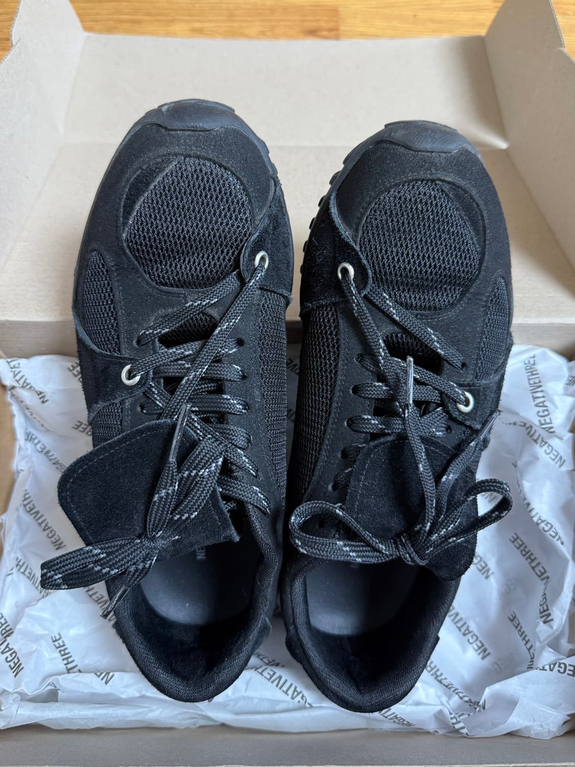 네거티브쓰리 Asymmetry sneakers 블랙/230 상품이미지2